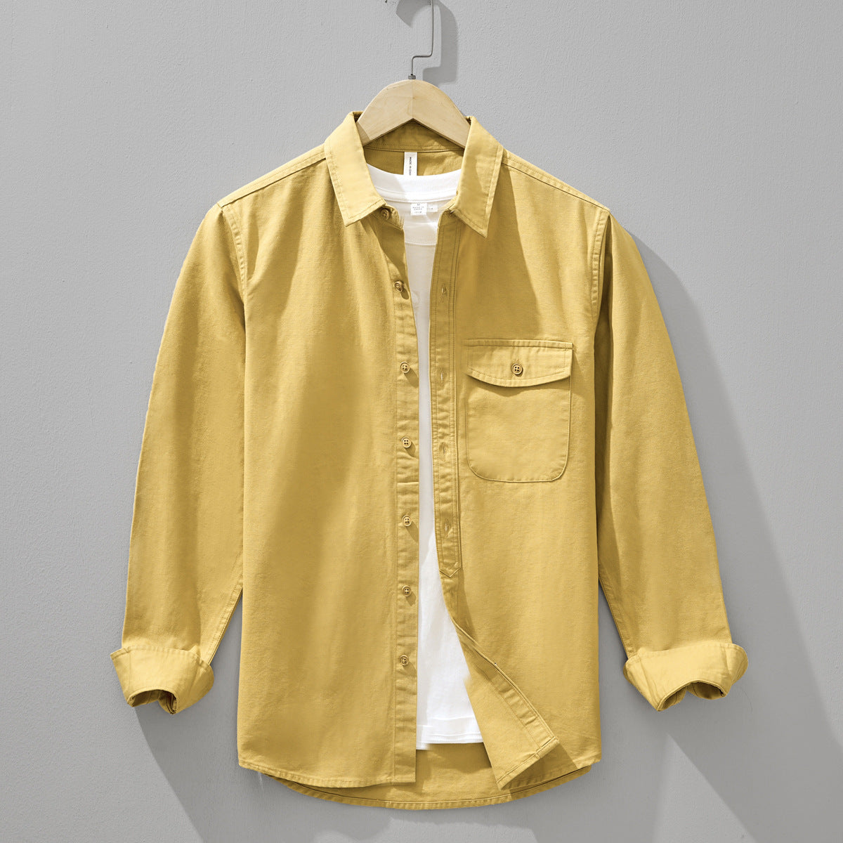 Japanese-style Casual Solid-color Long-sleeve Minimalist Versatile Shirt