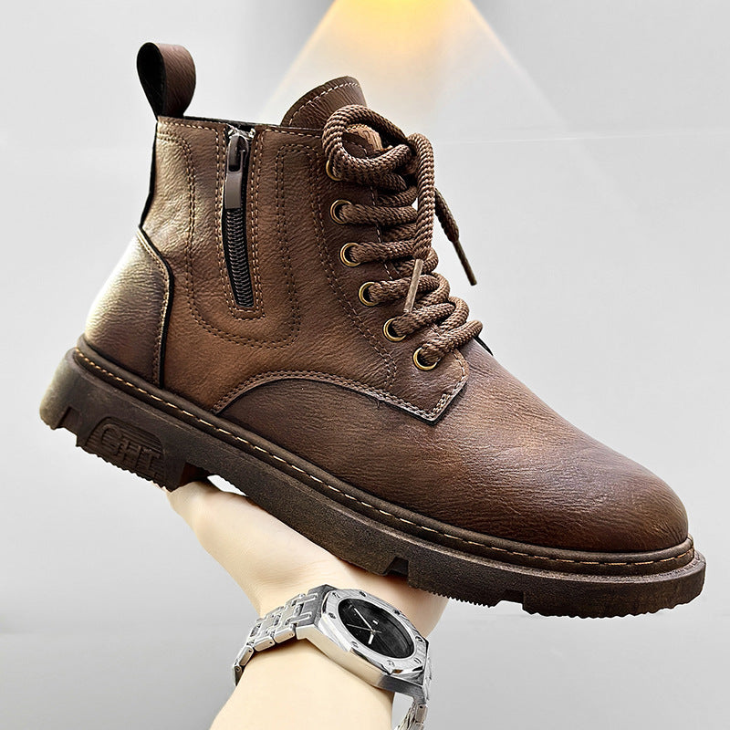 Men's Boots High-top New British Retro Workwear Trendy Casual